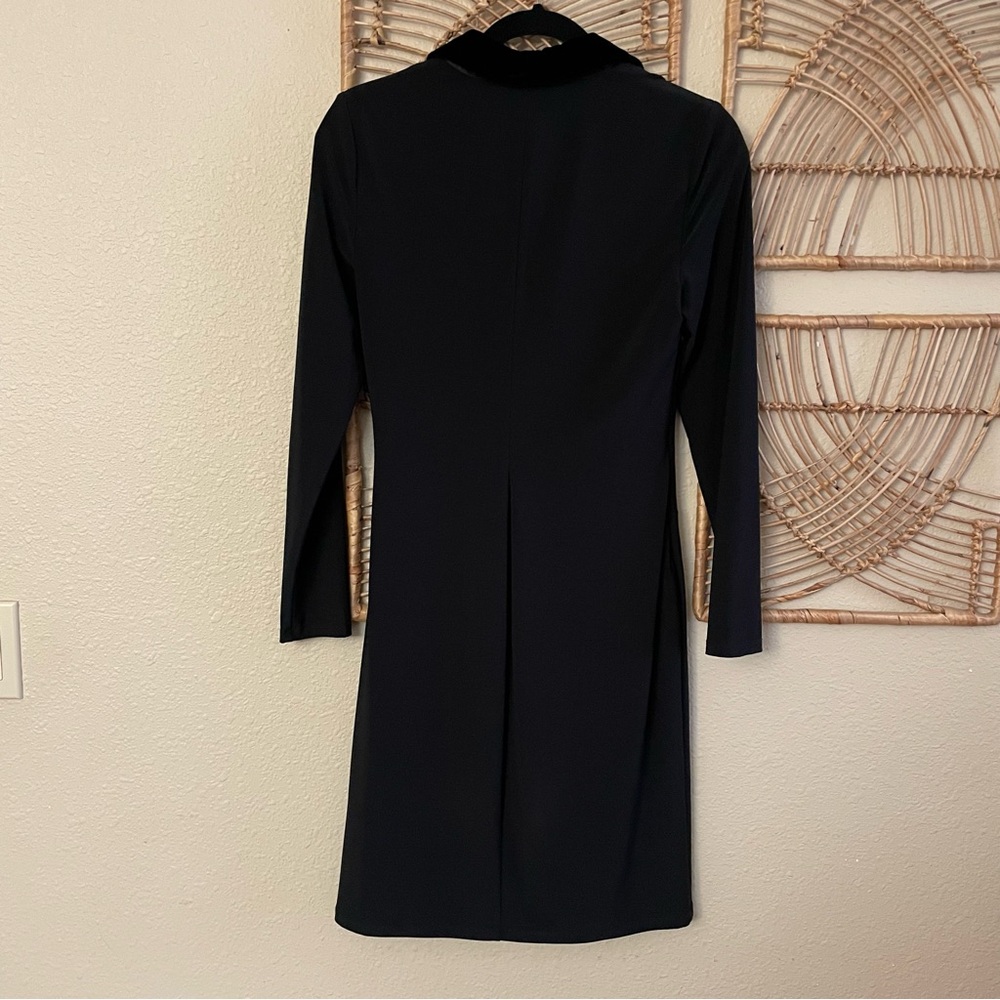 Lauren Ralph Lauren Tuxedo Dress Black Velvet Lapel Stretch Women's Sz 10P B32 - Picture 6 of 16